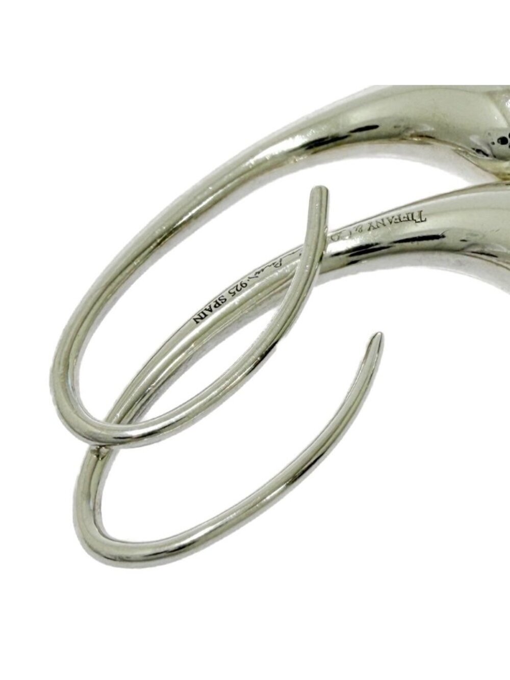 Tiffany & Co Silver Teardrop Hook Earrings View 5